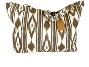 Borsa da Spiaggia XXL, Familiare, 40L - in Stile Mediterraneo - Borsa per Donne, Grande, Fatta di Tela, con Interno - Marrone, 65 x 40 cm