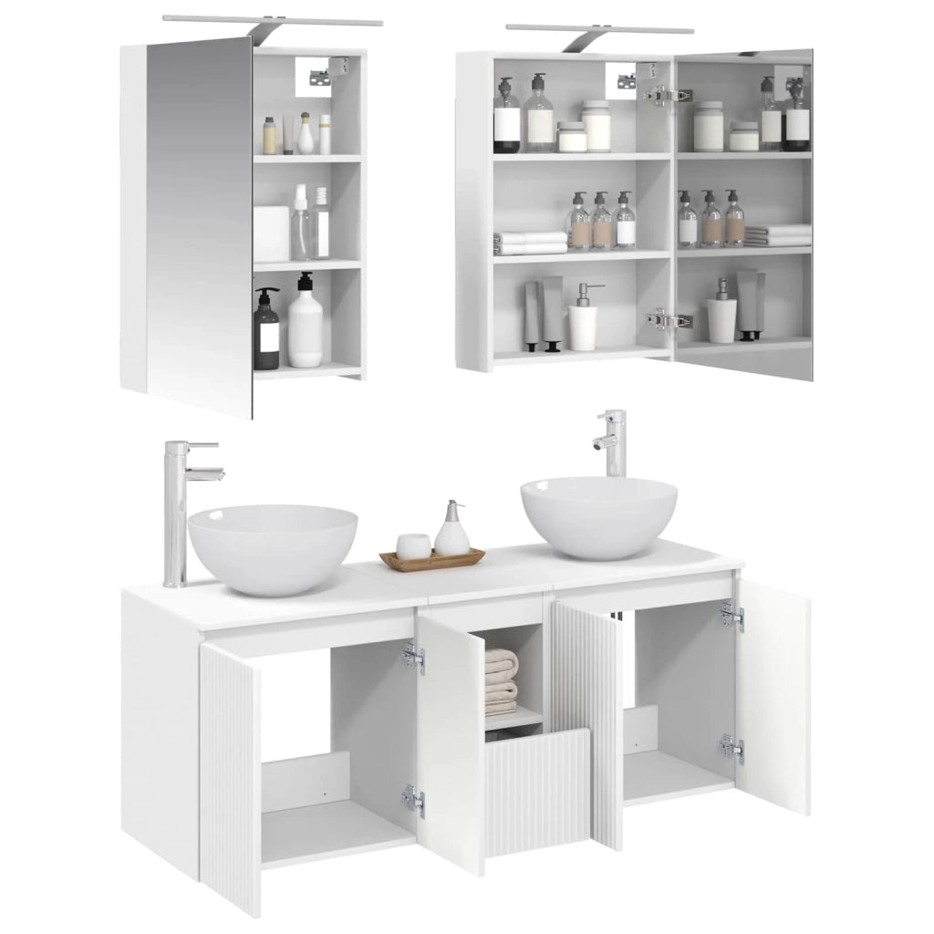 Set di Armadi da Bagno 5 pcs Bianco 50 x 14,5 x 70 cm 3406351
