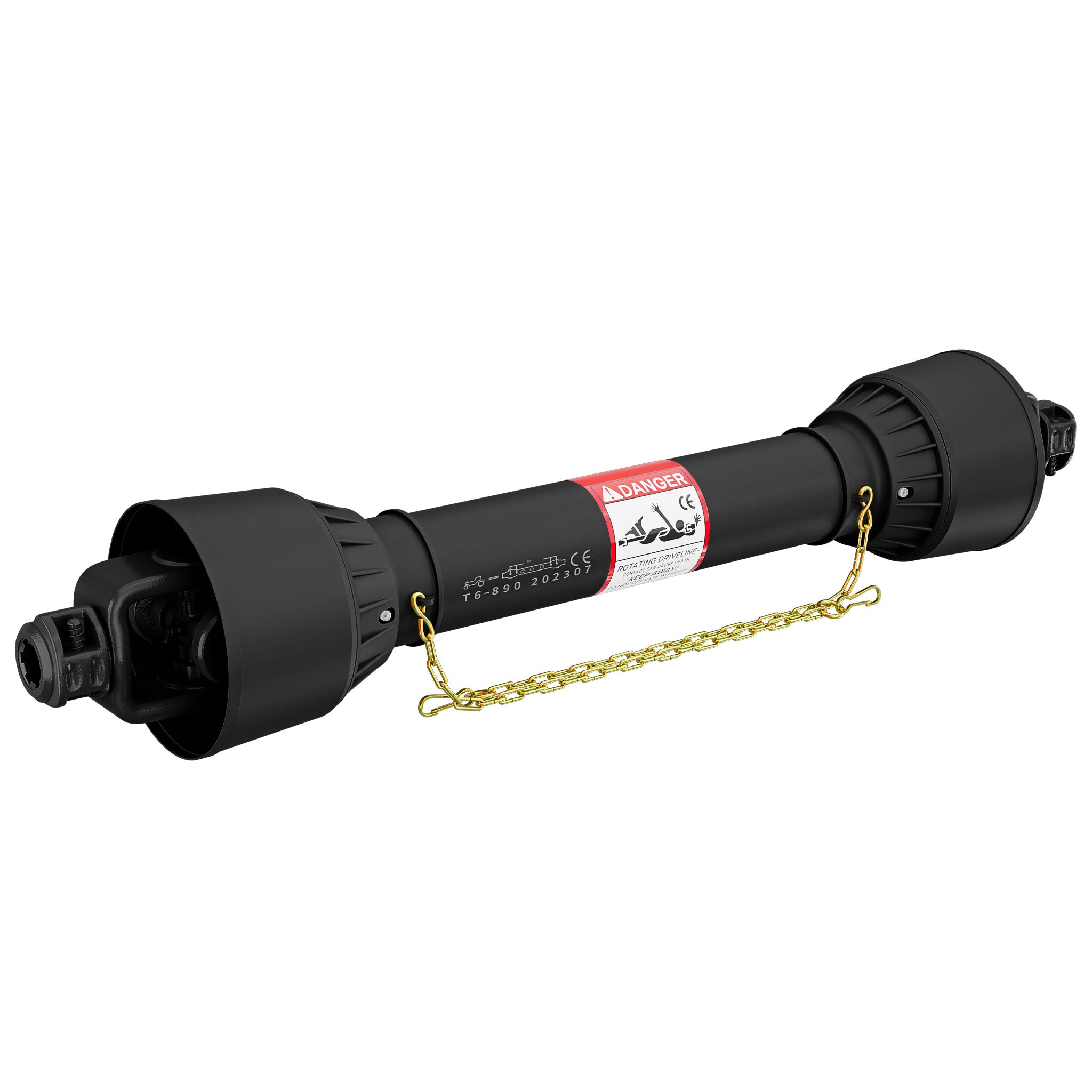 Albero cardanico T6 giunto 979mm 830Nm 540rpm, 74kW (100CV), 2x 1 3/8" 6 denti Cardano agricolo