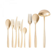 RIVIERA Champagne, Posate Set 75 Pz, Scatola Legno Wengè, Casa