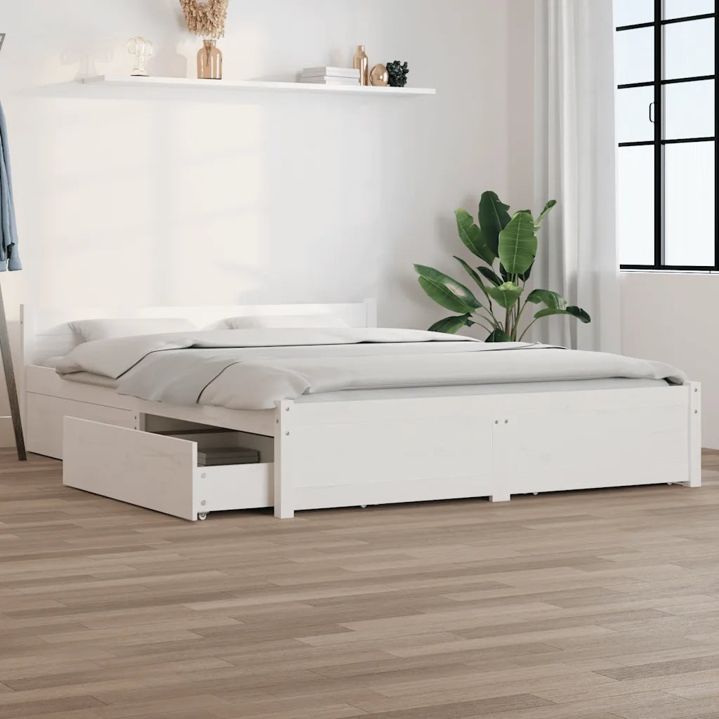 Giroletto con Cassetti Bianco 135x190 cm 4FT6 Double cod mxl 60350