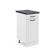 Vicco Mobiletto base per cucina Bianco casa di campagna 40 cm , PL Antracite