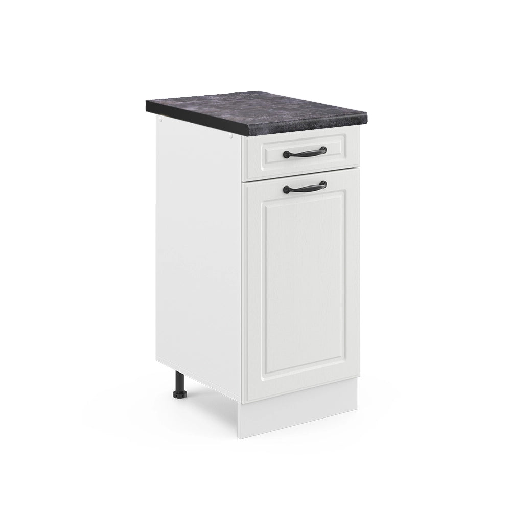 Vicco Mobiletto base per cucina Bianco casa di campagna 40 cm , PL Antracite