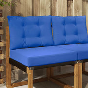 Cuscino per divano da esterno 2 pcs Blu Reale Poliestere