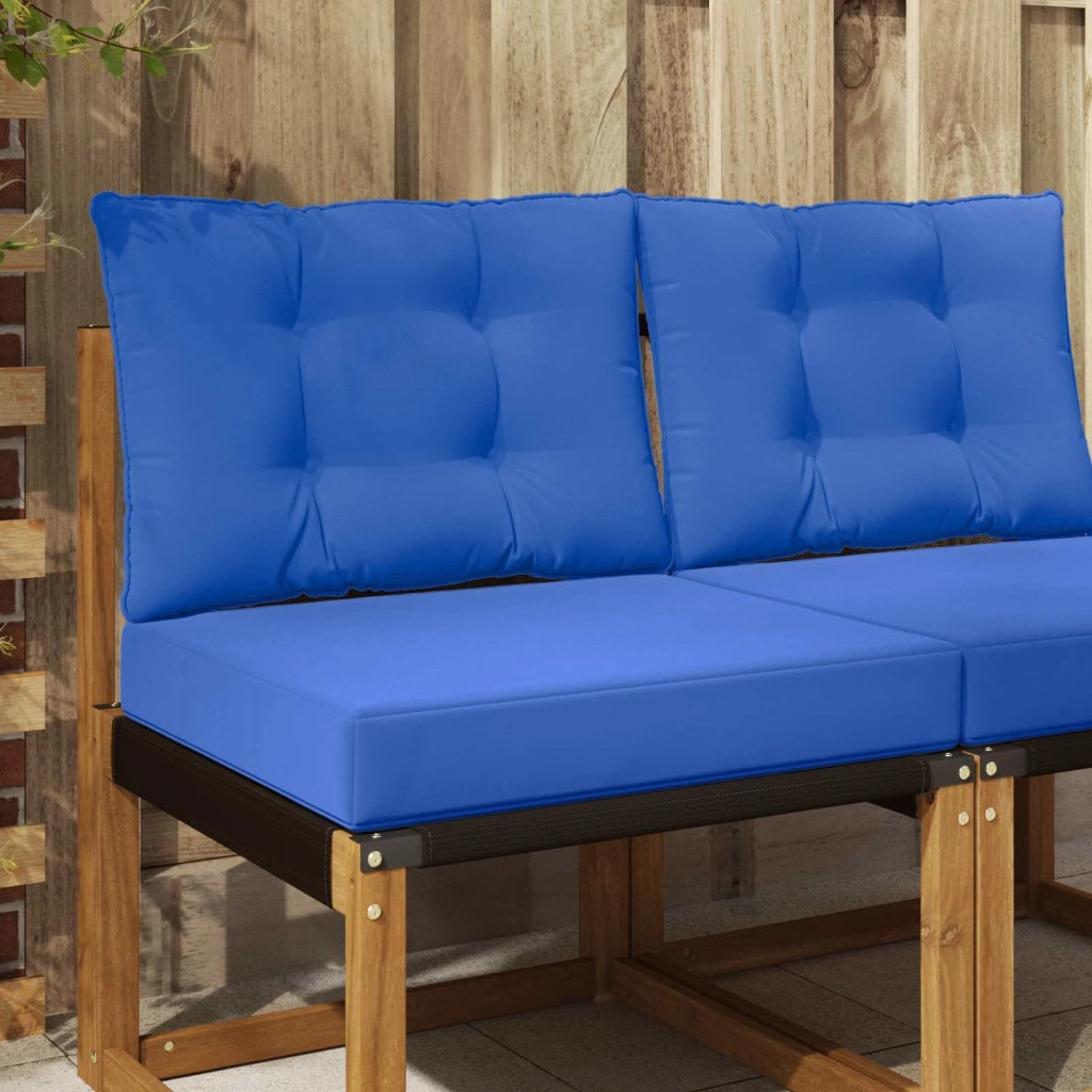 Cuscino per divano da esterno 2 pcs Blu Reale Poliestere