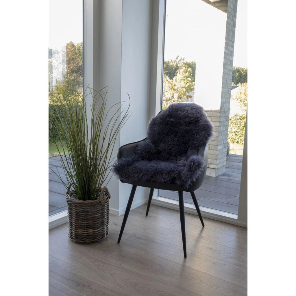 Tappeto Asimmetrico Lambskin, Grigio, Vera Pelle di Agnello, 85x50x5 cm