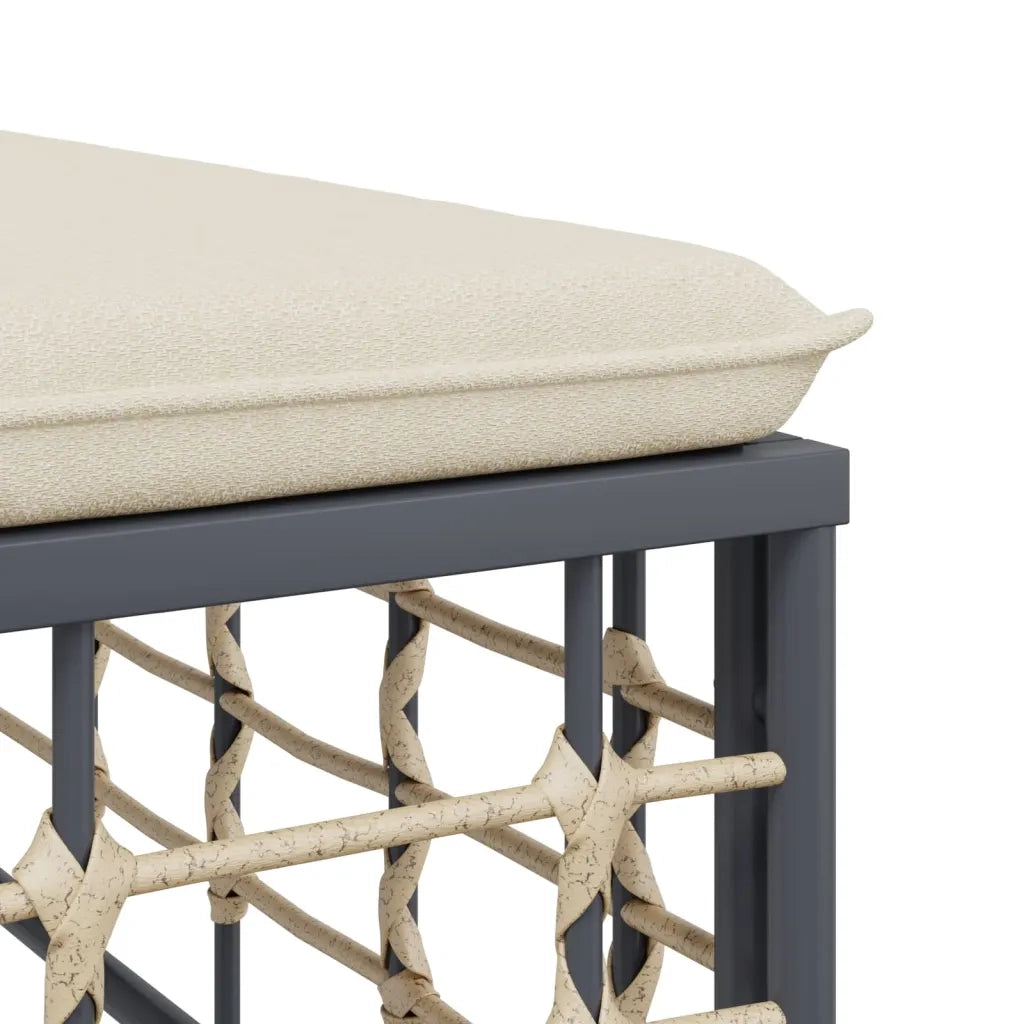 Set Divani da Giardino 4 pz con Cuscini Antracite in Polyrattan 3186740