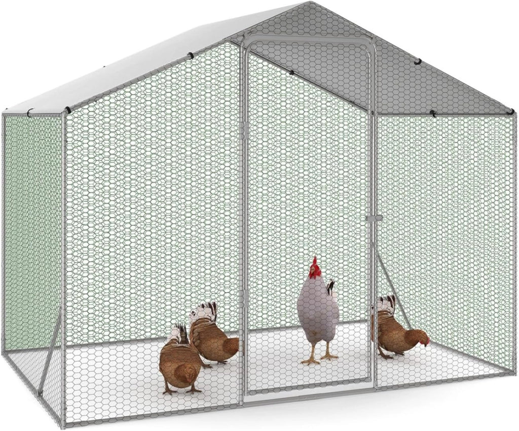 Box per polli di 3 m². Parco con recinto di 2,20x1,4 m. Acciaio galvanizzato