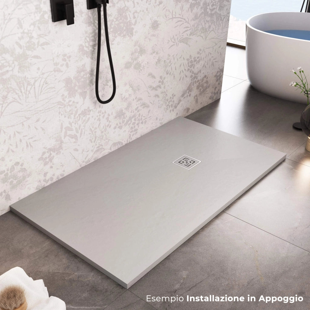 Piatto Doccia in Pietra 90x160 cm Bonussi Canton Grigio Chiaro