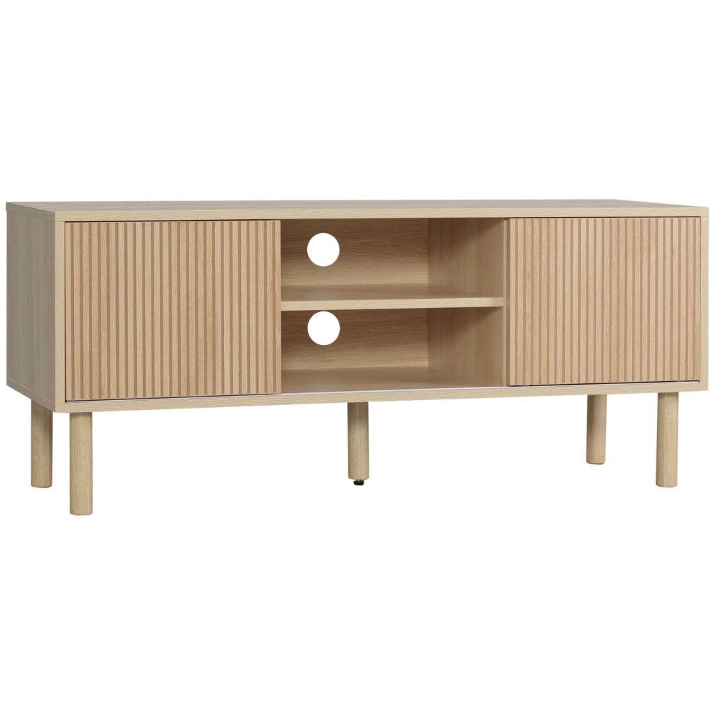 Mobile TV con 2 ante scorrevoli e 2 ripiani ¨C zephmum ¨C 115x40x49 cm