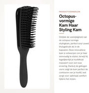 Kam per Capelli Octopode - Adattabile - Comodo - Stile per Parrucchiere - Spazio di Riposo - Aghi di Plastica di Alta Qualità