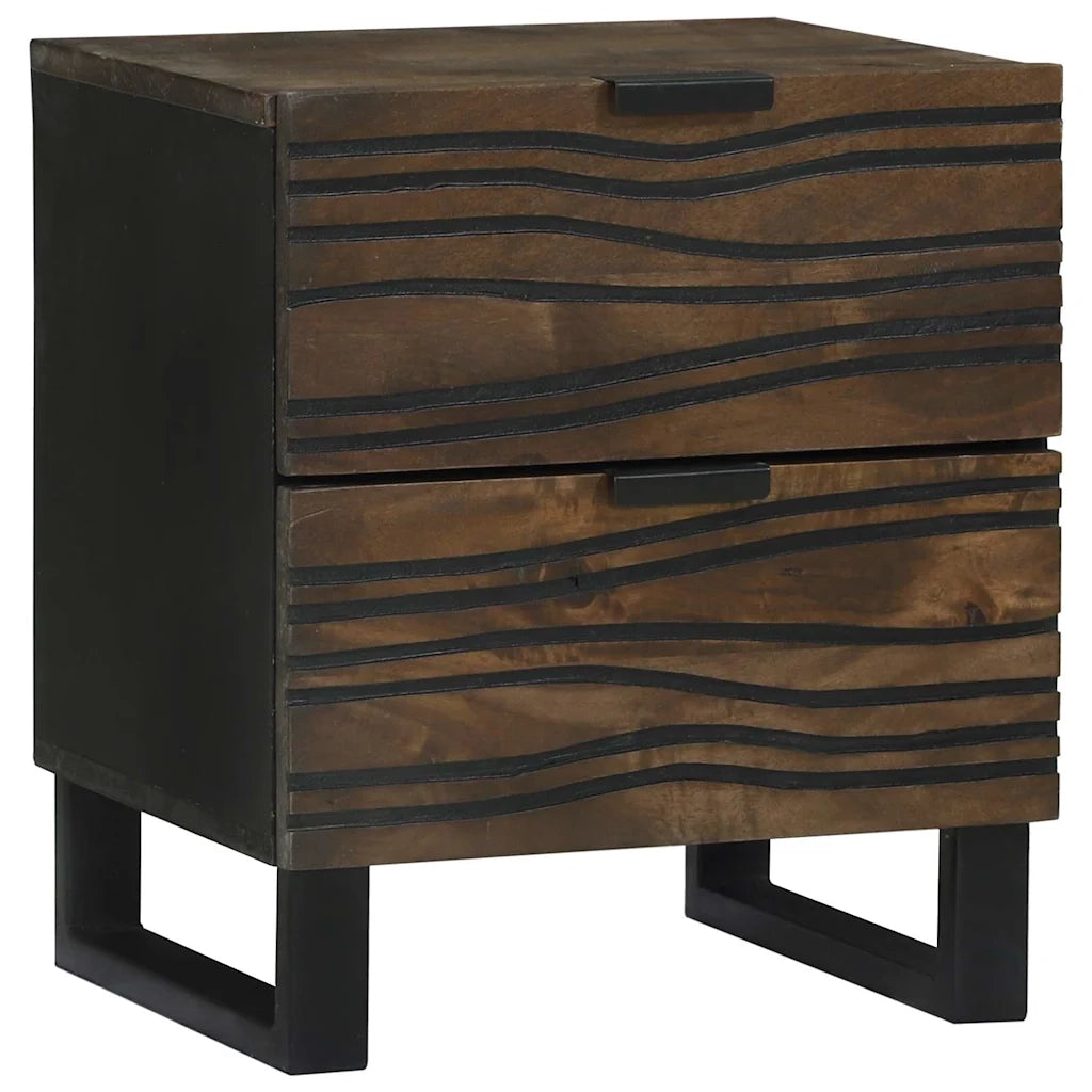 vidaXL Armadio da Notte Noce 40 x 33 x 46 cm legno massello di mango