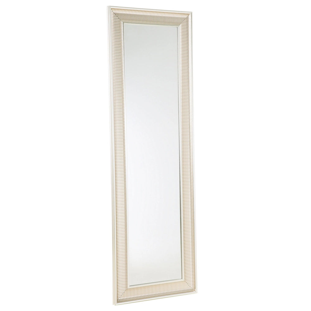 Specchio da parete dorato 51 x 141 cm con cornice sintetica moderno stile glam soggiorno camera da letto