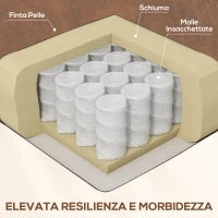 Poltrona Relax Reclinabile Massaggiante Riscaldante in Similpelle con 8 Punti Massaggio, Marrone