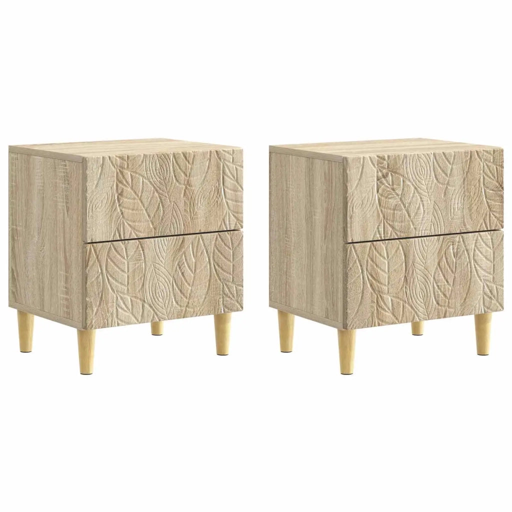 Comodino 2 pz Rovere Sonoma 43 x 34,5 x 48 cm 894990