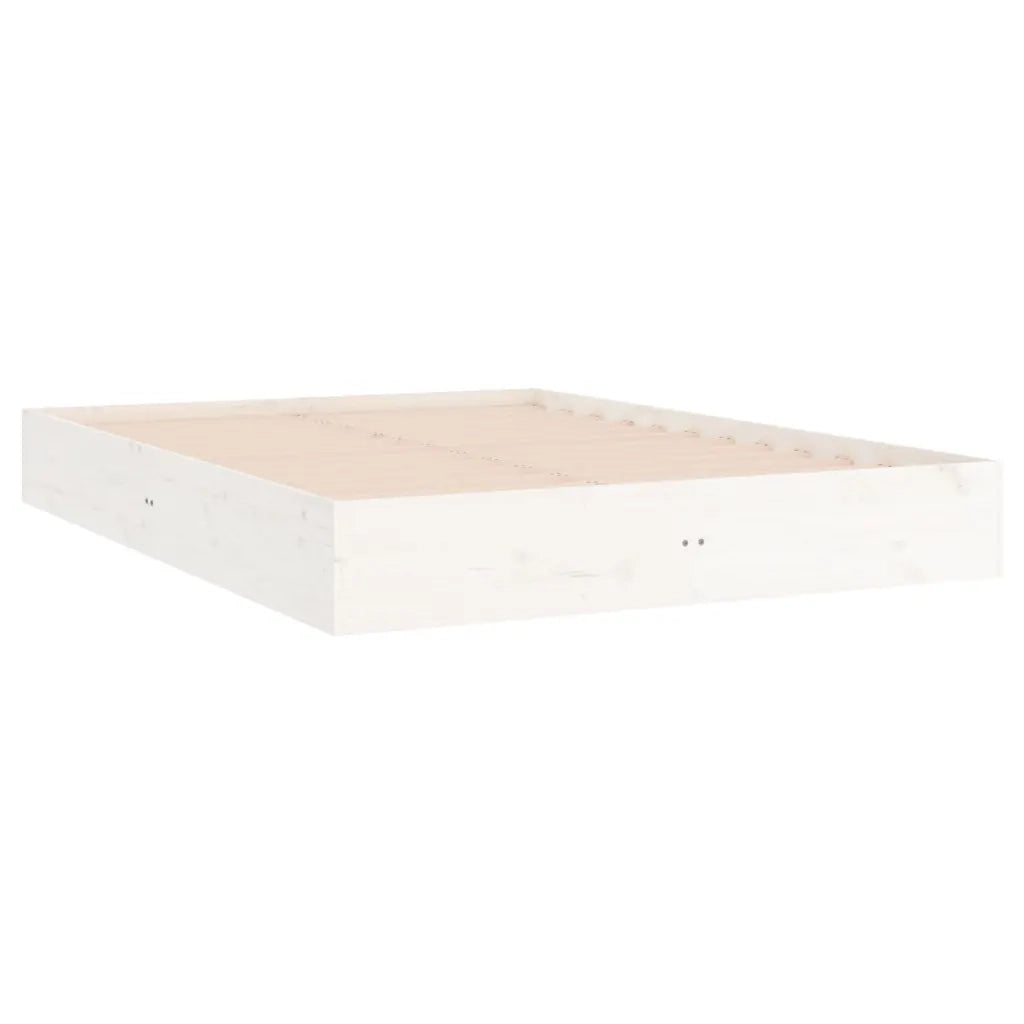 Giroletto-Struttura Letto Bianco in Legno Massello 140x200 cm 413462