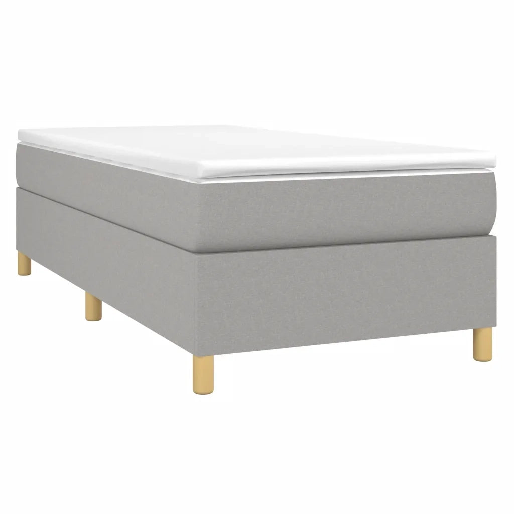 Struttura Letto a Rete a Molle Grigio Chiaro 90x190 cm Tessuto 3120921