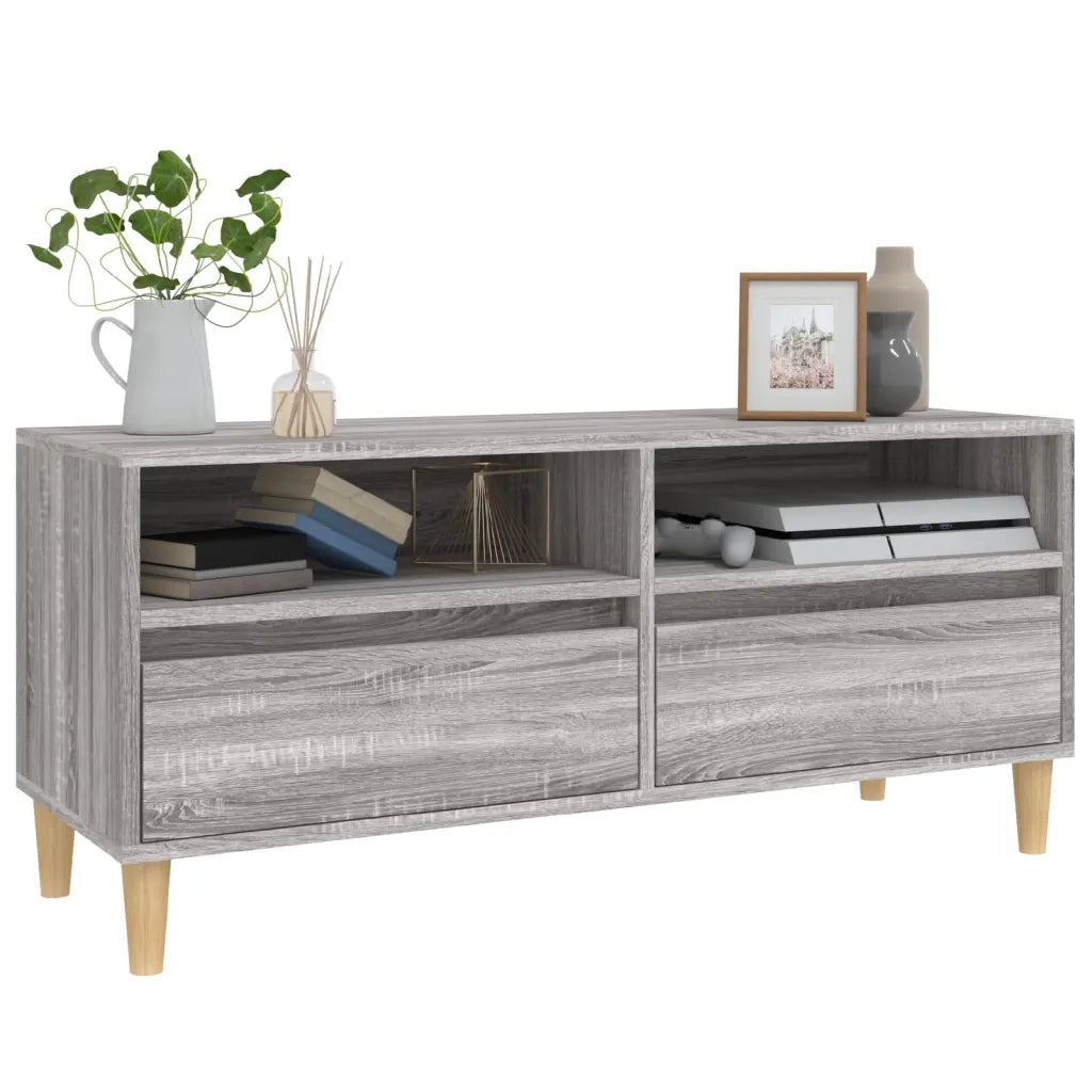 Mobile Porta TV Grigio Sonoma 100x34,5x44,5cm Legno Multistrato 831899