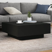Tavolino da Salotto Nero 80x80x31 cm in Legno Multistrato 836582