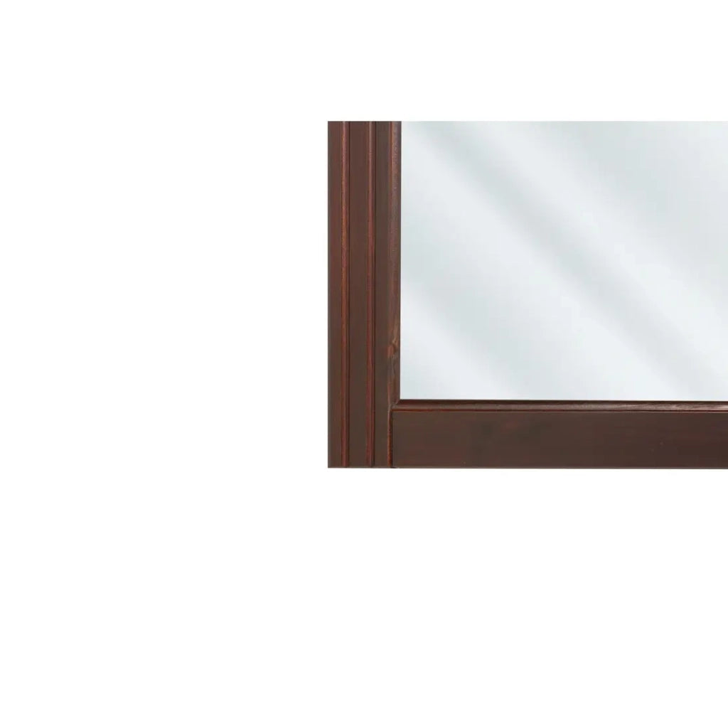 Specchio da bagno rettangolare in legno 80x73 cm stile naturale