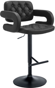Sgabello Dublin in similpelle nero,nero