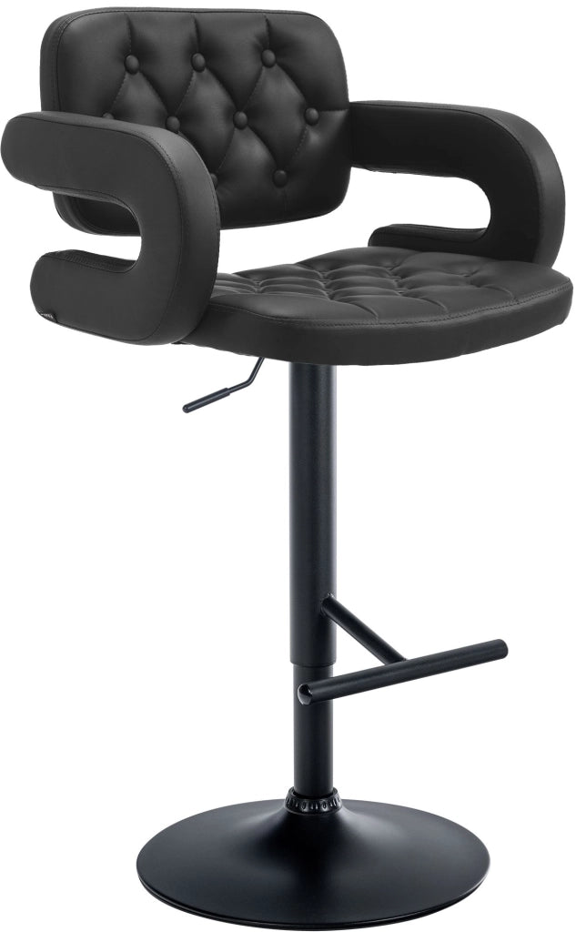Sgabello Dublin in similpelle nero,nero