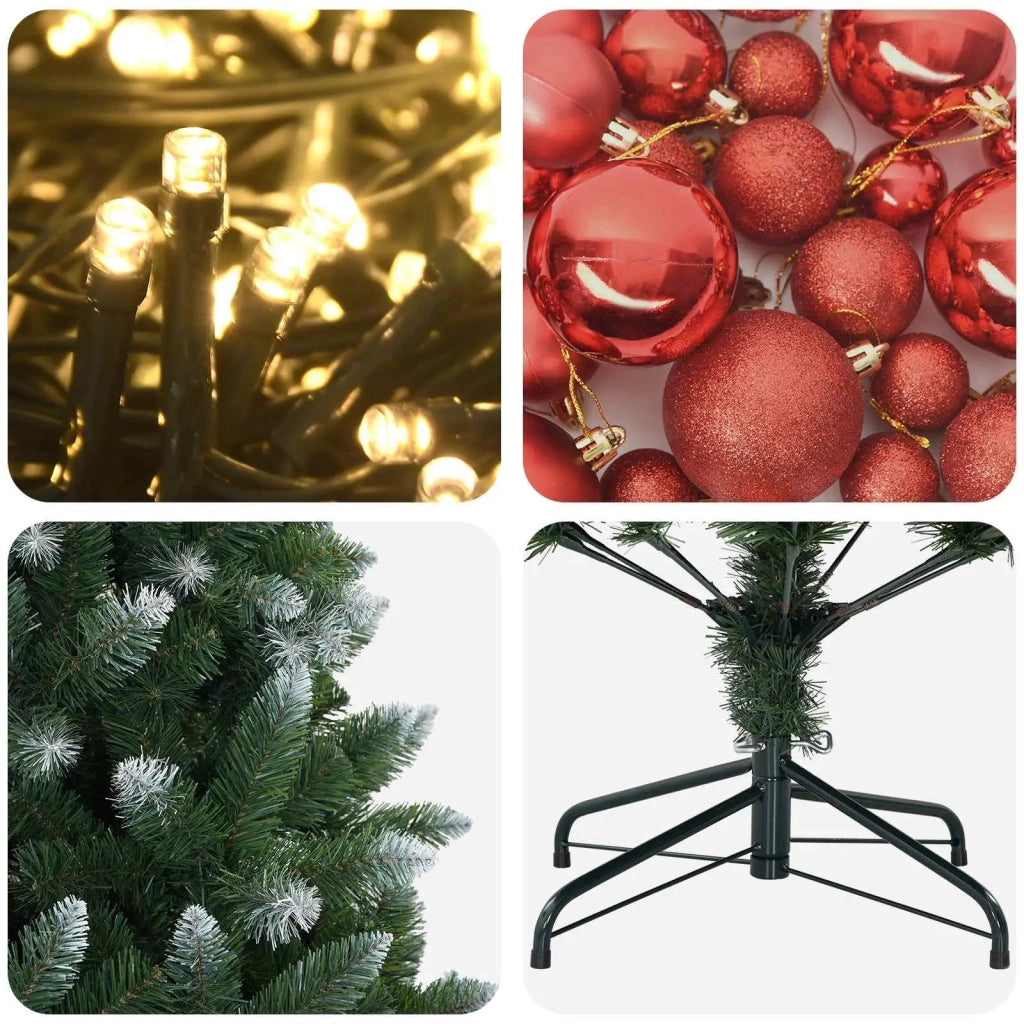Albero di Natale Artificiale con Palline 120 cm 150 LED 3461325