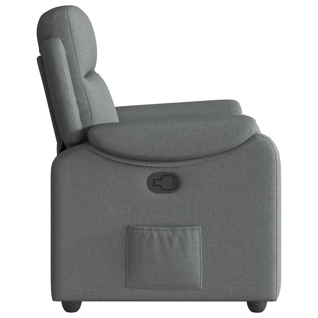 Poltrona Reclinabile in Tessuto Grigio Scuro