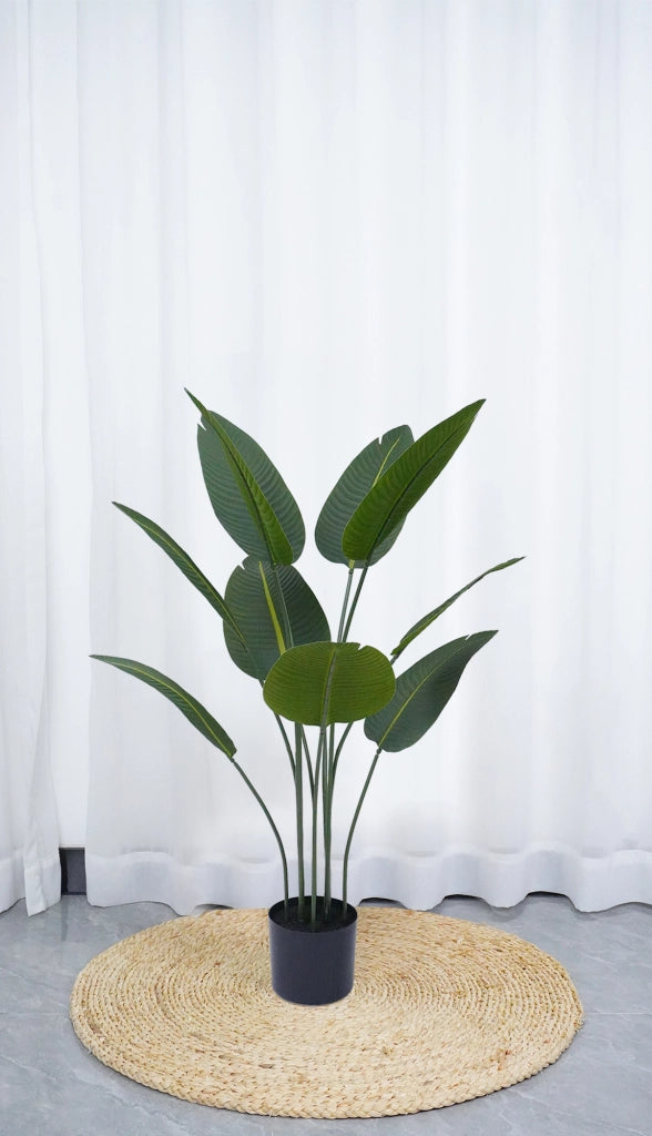 Pianta Finta Da Interno Artificiale Grandi Varie Altezze 100/150/180 Cm Artificiali Vari Modelli Modellabili Decorazioni Casa Ufficio - Uccello del Paradiso - Altezza 100cm