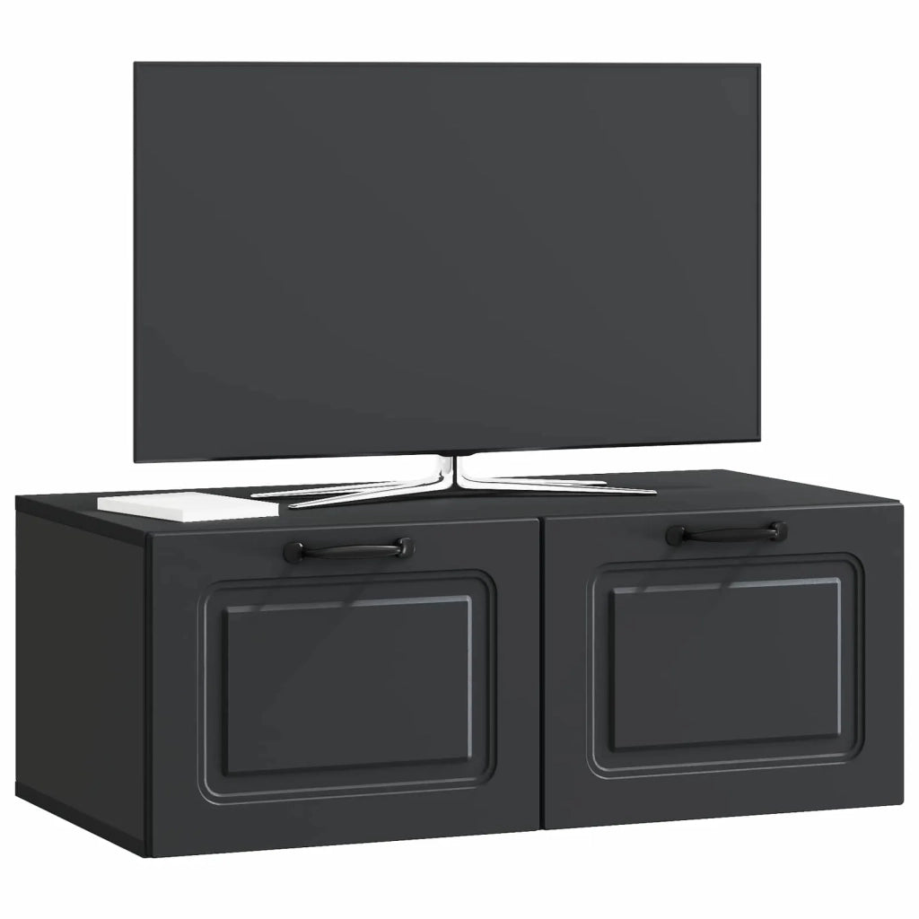 Mobile Porta TV da Muro-Credenza per TV sospesa Nero 78,5 x 41 x 30 cm 449765