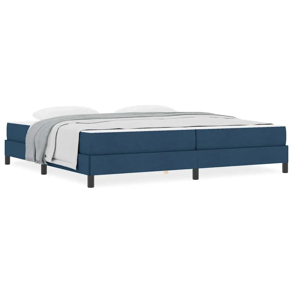 vidaXL Letto a molle con materasso Blu 200 x 200 cm Tessuto