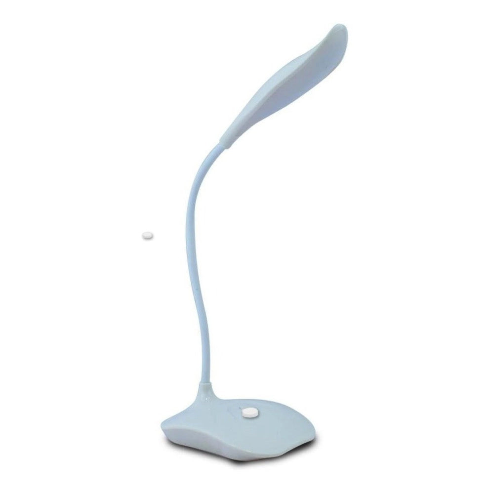 Trade Shop - Lampada Da Scrivania A 20 Led Bianco Luce Regolabile Collo Ergonomico Flessibile -