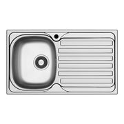 Lavello da incasso Adriatico861 monostampo 1 vasca e gocciolatoio destro inox