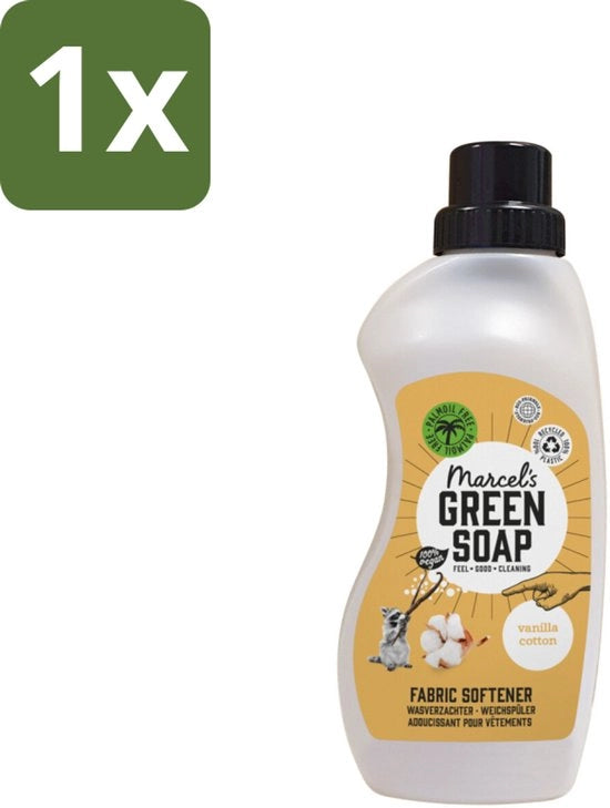Detersivo Verde per Vasellame - Potenziatore di Sapone - Profumo di Cotone e Vaniglia - Frizzante Leggero - 30 Lavaggi - 750 ml - 1 Unita