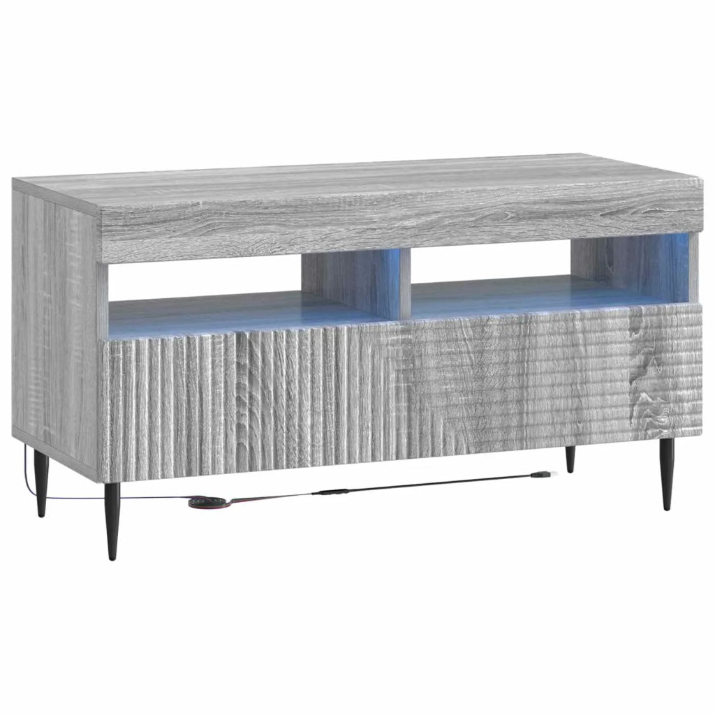 Mobile TV LED a 3 pezzi Sonoma grigio Legno ingegnerizzato 3416686