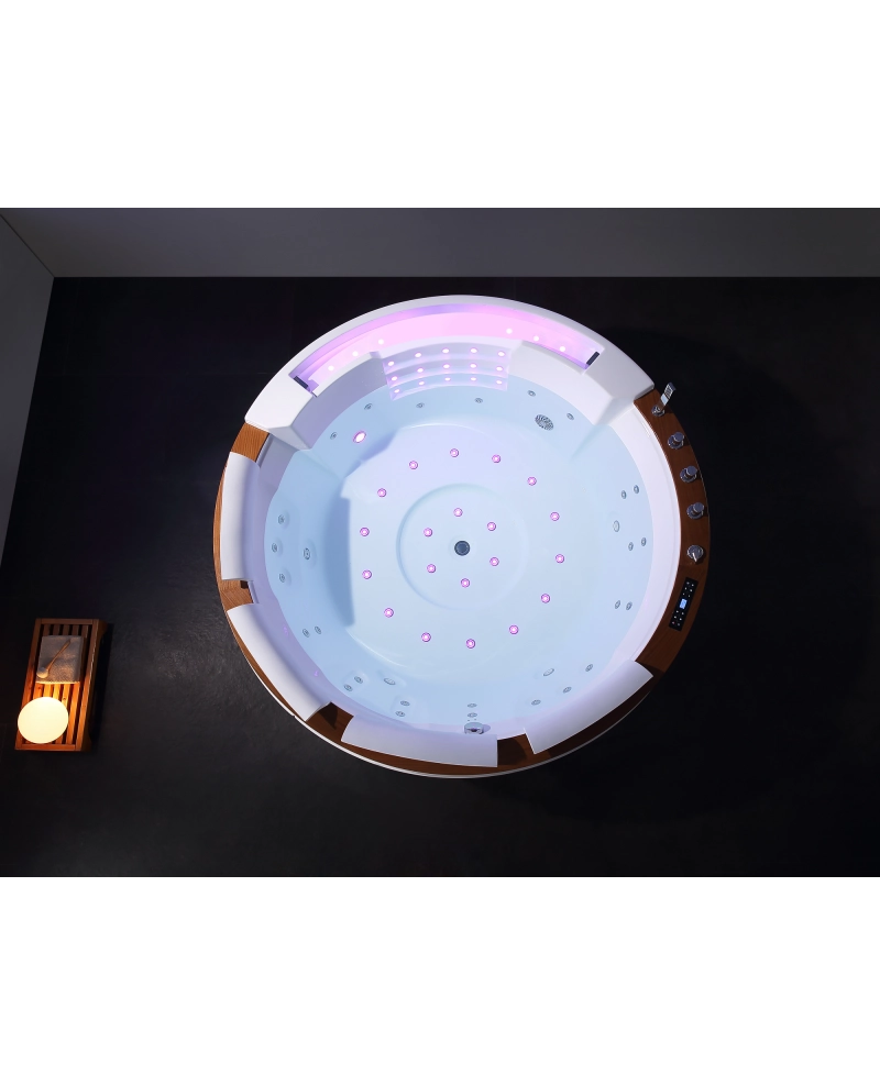 Vasca da Bagno Idromassaggio Circolare 195x195cm Centrostanza , Full Optional Kizena