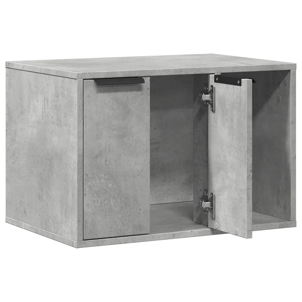 Recinto Lettiera Gatti Grigio Cemento 60x40x40 cm in Truciolato