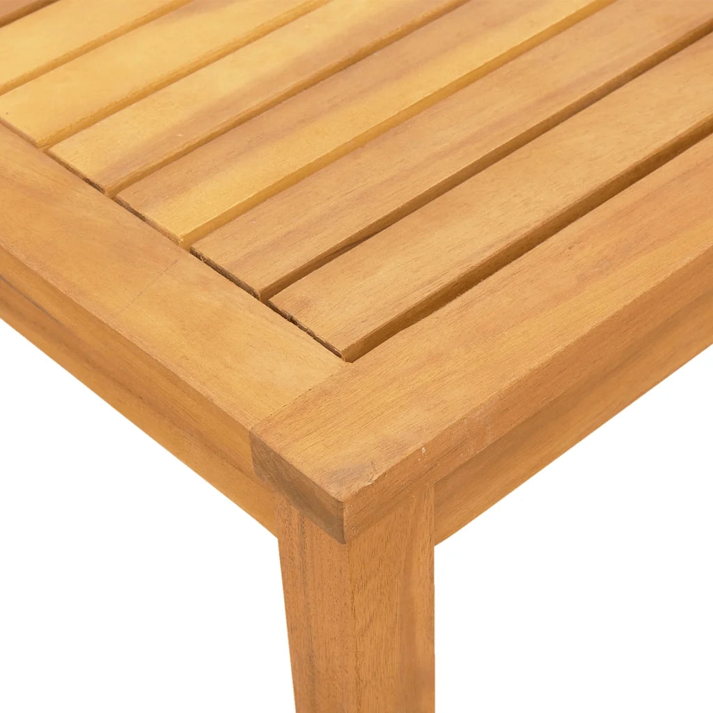 vidaXL Lettino Prendisole con Tavolo Grigio Massello Acacia Textilene