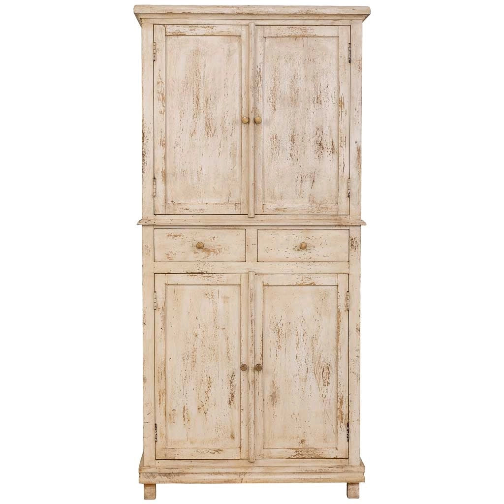 Armadio in legno beige fatto a mano 85x40x180h cm