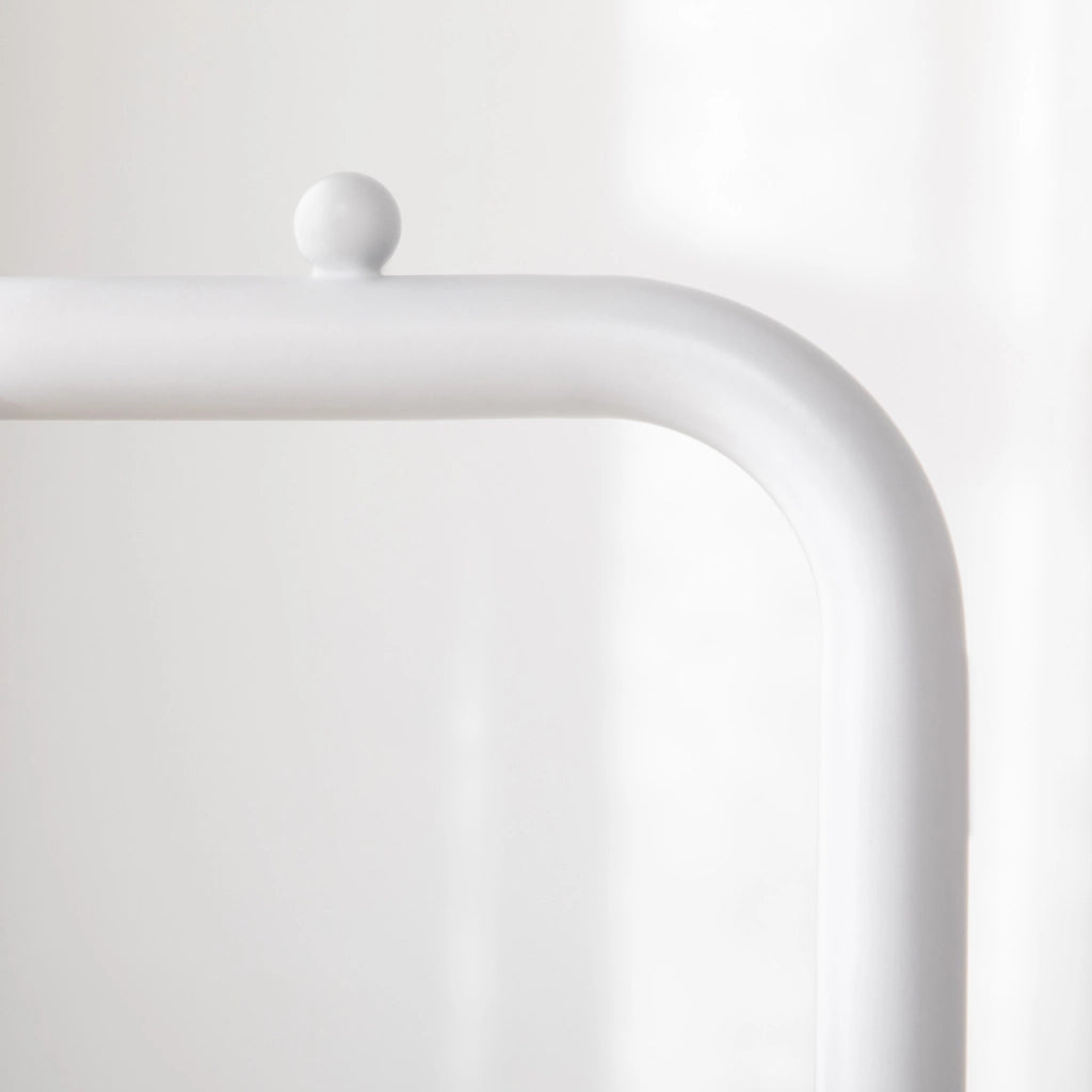 Appendiabiti a muro con base marmo e ganci metallo ¨C zephmum ¨C 35x25x170 cm bianco