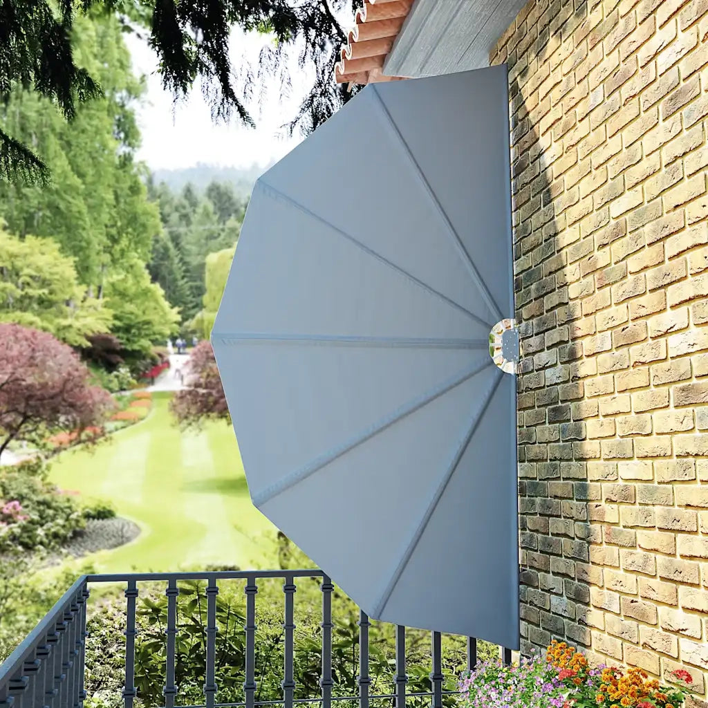 Tenda Laterale per Terrazza Pieghevole Grigio 160 cm