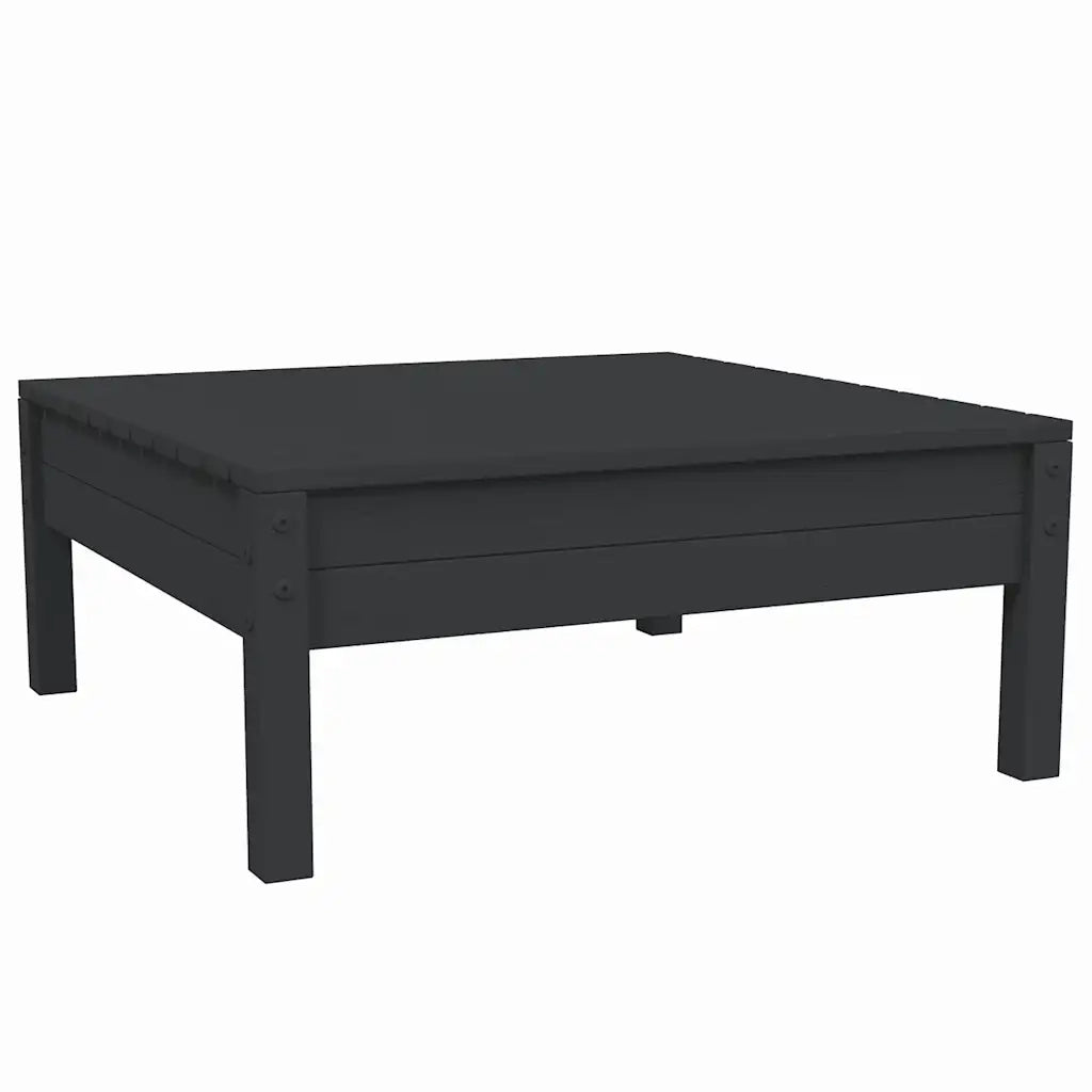 Set Divani da Giardino 3 pz con Cuscini Neri Massello di Pino 806674