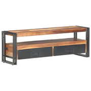 Mobile TV 120x30x40 cm in Legno Massello con Finitura Sheesham cod mxl 57196