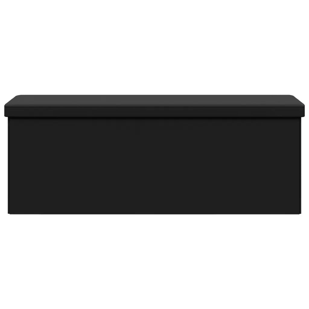 Panca Portaoggetti Pieghevole Nera in PVC 374906