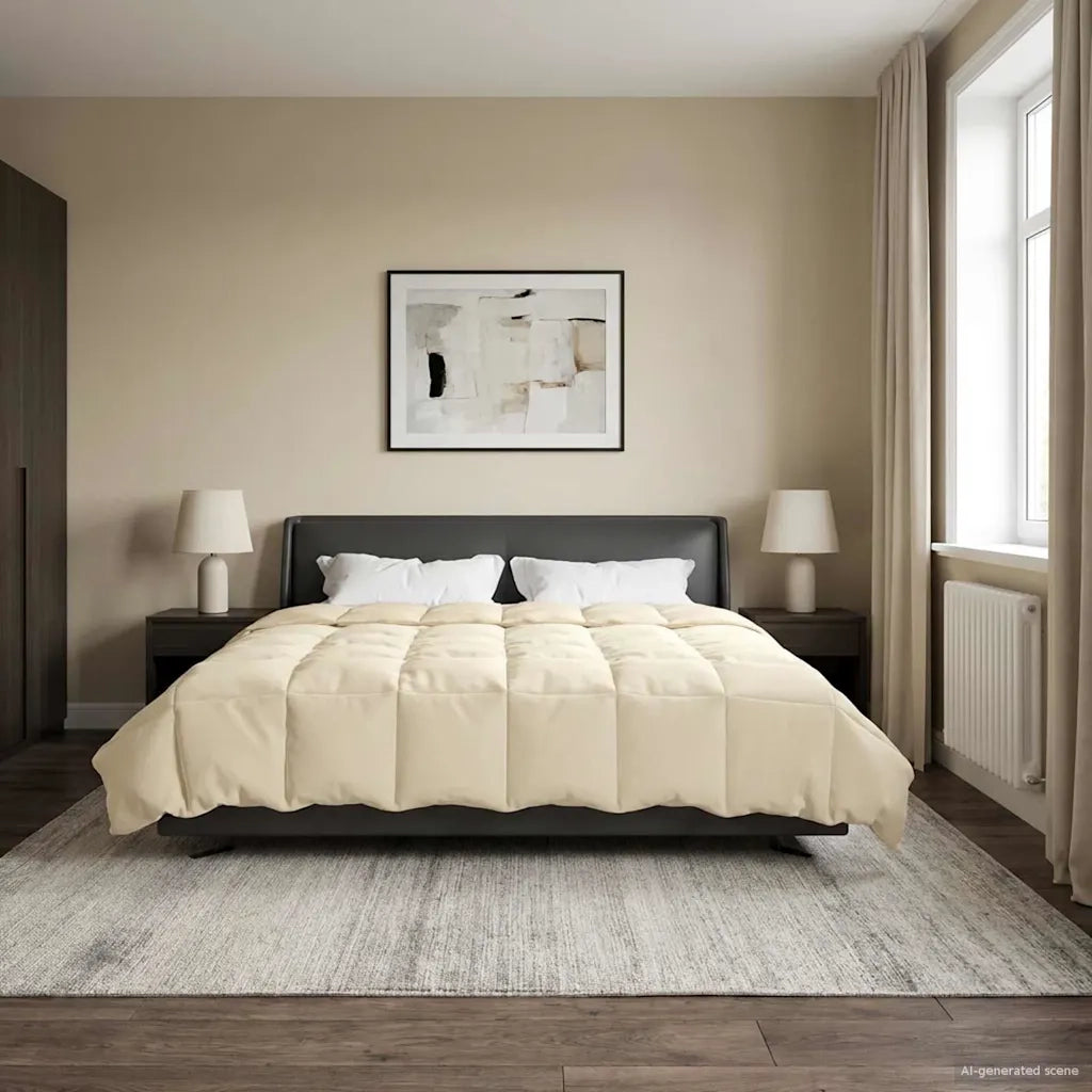 Duvet Estivo Trapuntato Crema 240 x 260 cm Microfibra
