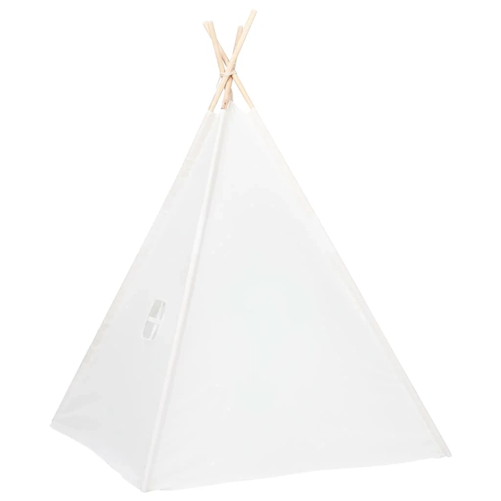 Tenda indiana per bambini con sacco a pelo color pesca 120 x 120 x 150 cm bianca 02_0005205
