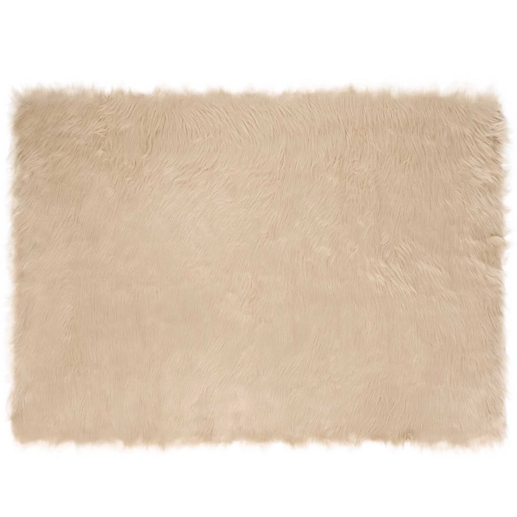 Tappeto in finta TAFALLA Beige 120 x 170 cm Poliestere 42021482