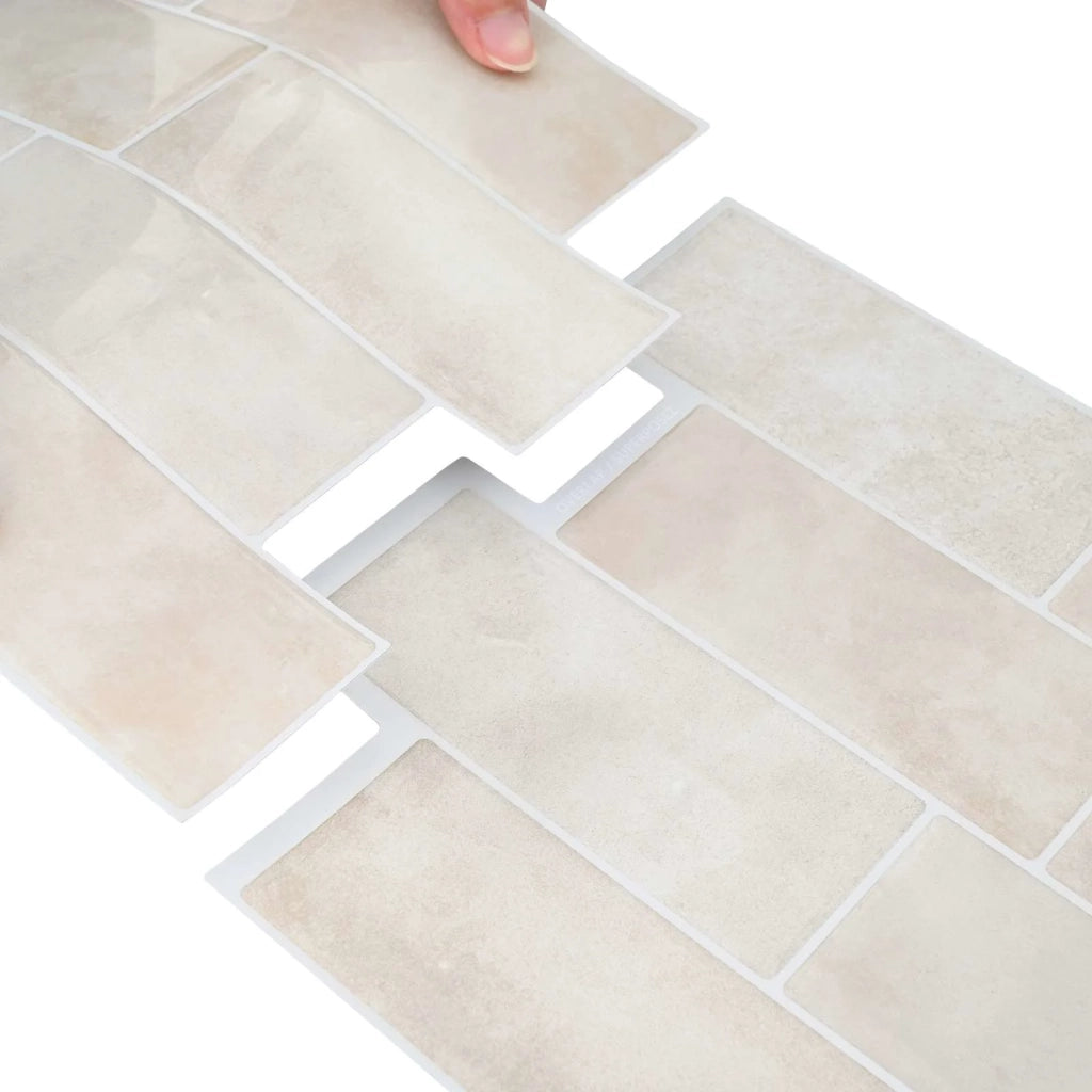 Piastrella subway 10 pz Marmo Beige 29 x 21 cm CFW5428471