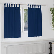 Tende Blackout con Anelli 2 pcs Blu Scuro 140 x 140 cm 4107583