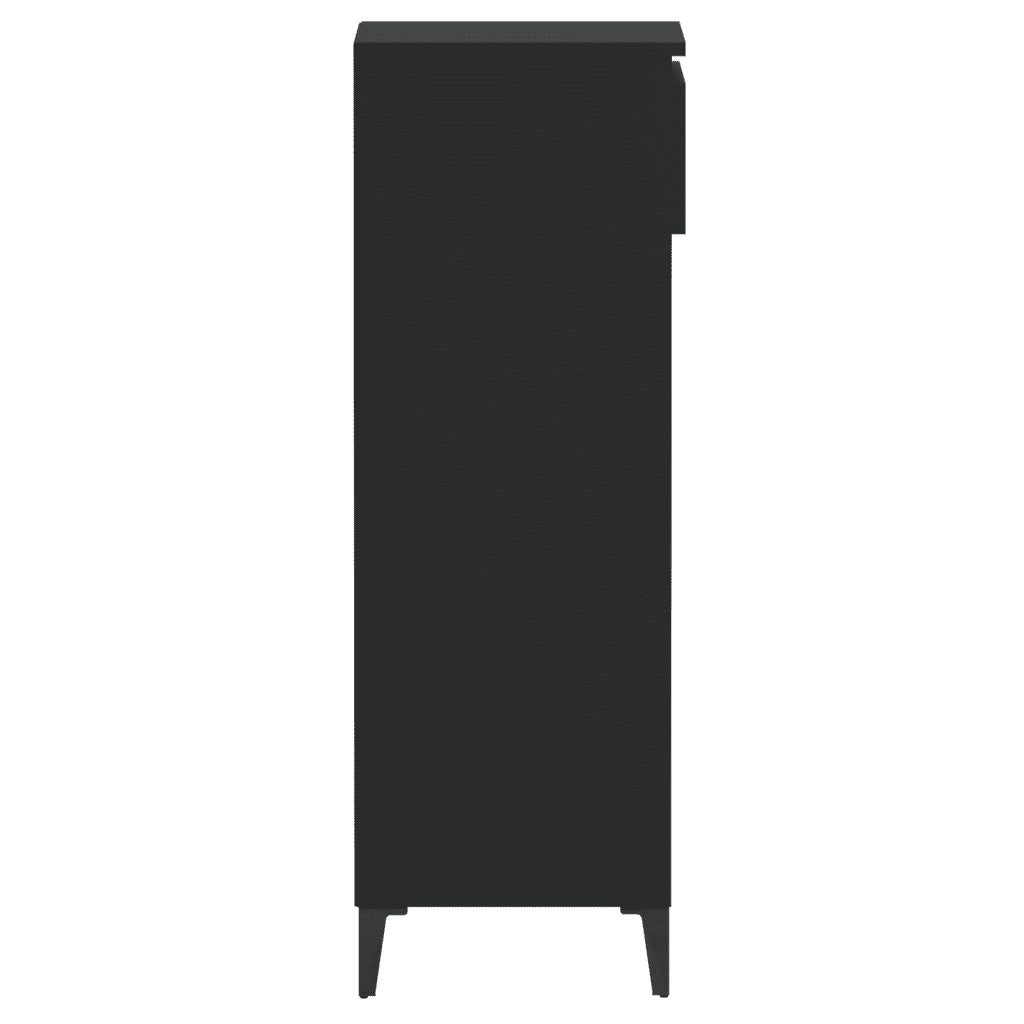Scarpiera Nera 40x36x105 cm in Legno Multistrato 819781